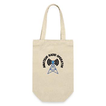 Amateur Radio Operator - Geschenkbeutel für Flaschen - Natur - Vorne