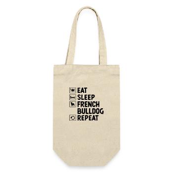 Eat Sleep French Bulldog Repeat Frenchie Dog Lover - Gift Bag for Bottles - nature - Front