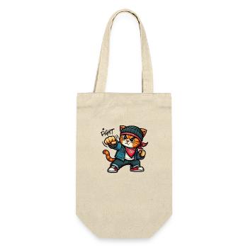 Cat Brat: rude Tough cat - Fight - Gift Bag for Bottles - nature - Front