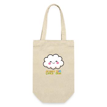 Dream Big Little One - Smiling Cartoon Cloud - Gift Bag for Bottles - nature - Front