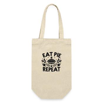 Eat Pie Repeat - Gift Bag for Bottles - nature - Front