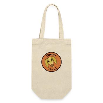 Team Hund - Geschenkbeutel für Flaschen - Natur - Vorne