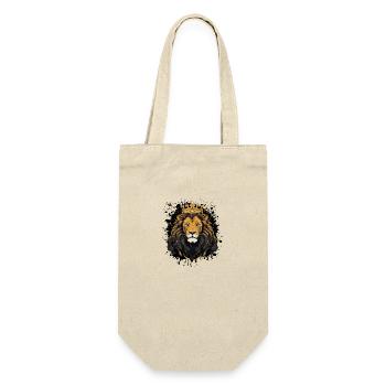 löwe könig - Geschenkbeutel für Flaschen - Natur - Vorne