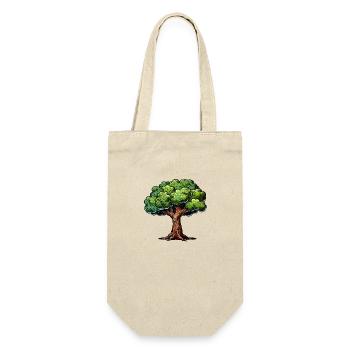 Baum - Geschenkbeutel für Flaschen - Natur - Vorne