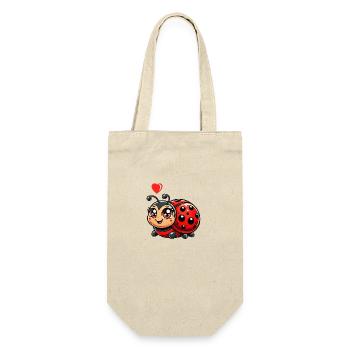 Ladybug Cartoon Animal Heart - Gift Bag for Bottles - nature - Front