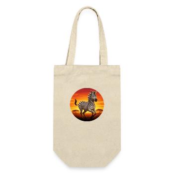Zebra at sunrise - Gift Bag for Bottles - nature - Front