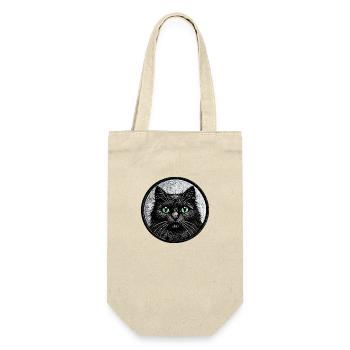 Mysterious black cat motif – unique graphics - Gift Bag for Bottles - nature - Front