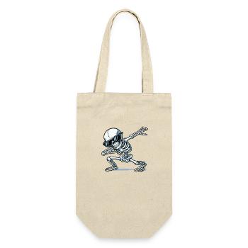 skull dabbing - Geschenkbeutel für Flaschen - Natur - Vorne
