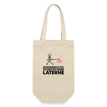 meine laterne 02 - Geschenkbeutel für Flaschen - Natur - Vorne