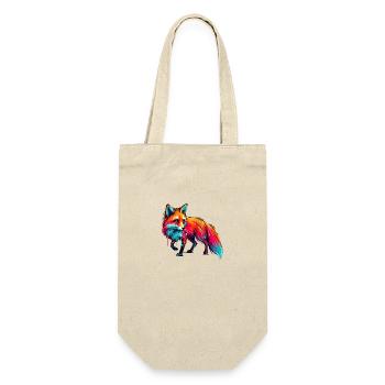 fuchs paint - Geschenkbeutel für Flaschen - Natur - Vorne