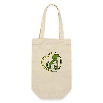 Abstract cat and dog in heart. - Gift Bag for Bottles - nature - Front