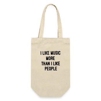 I like music more than I like people - Gift Bag for Bottles - nature - Front