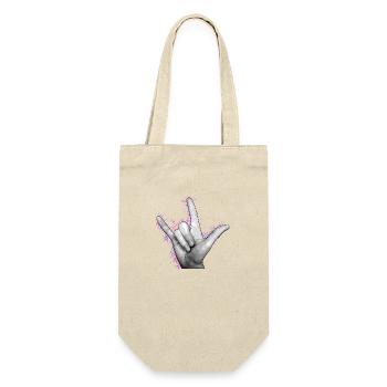 LOVE YOU Violet - Gift Bag for Bottles - nature - Front