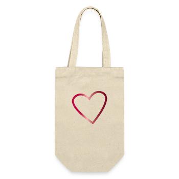 Heart Contour in Ruby Red - Gift Bag for Bottles - nature - Front