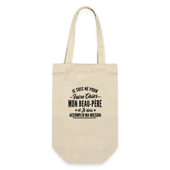 faire chier mon beau-père / humour beau-fils - Sac à bouteille - nature - Devant