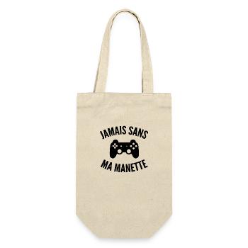 jamais sans ma manette / humour gamer - Sac à bouteille - nature - Devant