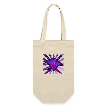 Samurai Monster Schwert Violet - Geschenkbeutel für Flaschen - Natur - Vorne
