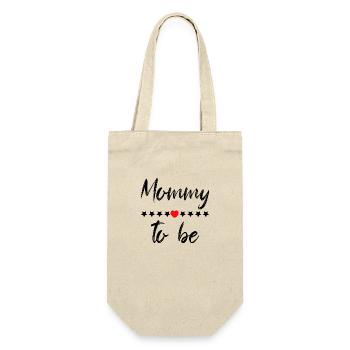 Pregnancy Baby shower Babyshower Boy Girl - Gift Bag for Bottles - nature - Front