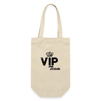 vip team - Geschenkbeutel für Flaschen - Natur - Vorne