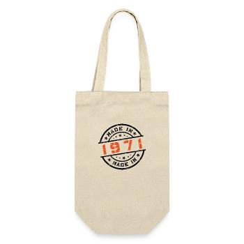 Year of birth Birthday Born In - Made in 1971 - Gift Bag for Bottles - nature - Front