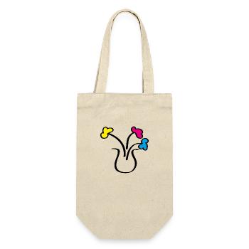 Dessin abstrait de fleurs dans un vase - Sac à bouteille - nature - Devant