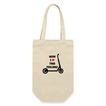 E-Scooter Scooter - Gift Bag for Bottles - nature - Front