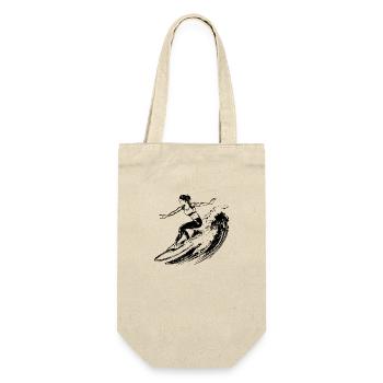 Surfing Surfer Surfing Drawing Gift - Gift Bag for Bottles - nature - Front