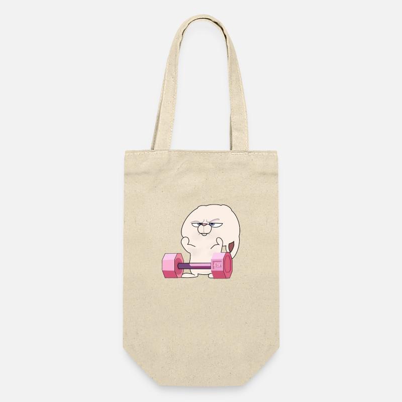 Funny Gym Bunny - Gift Bag for Bottles - nature