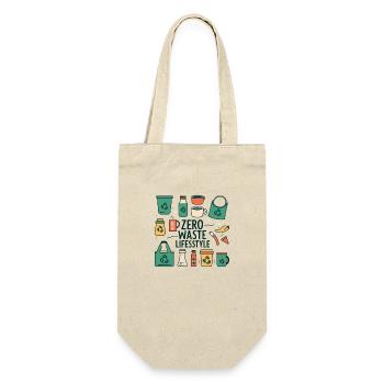 Zero Waste Journey Geschenke für Öko-Krieger - Geschenkbeutel für Flaschen - Natur - Vorne