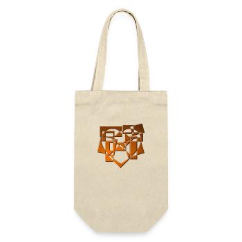 Stylisches Kunst Design Herz abstrakt - Geschenkbeutel für Flaschen - Natur - Vorne
