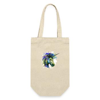Unicorn Head Portrait Colorful - Gift Bag for Bottles - nature - Front