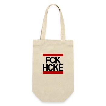 FCK HCKE - Geschenkbeutel für Flaschen - Natur - Vorne
