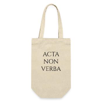 Acta Non Verba - Gift Bag for Bottles - nature - Front