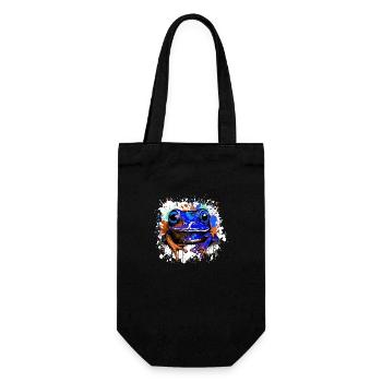 Frog Colorful - Gift Bag for Bottles - black - Front