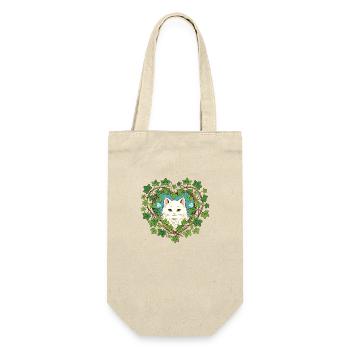 White Cat Ivy - Gift Bag for Bottles - nature - Front