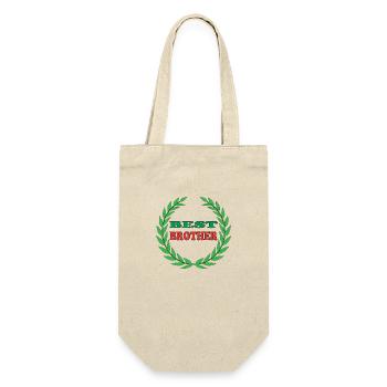 BESTER BRUDER - Geschenkbeutel für Flaschen - Natur - Vorne