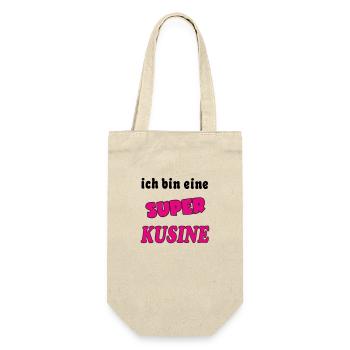 Ich bin eine Super KUSINE COUSINE - Sac à bouteille - nature - Devant