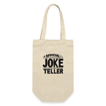Offizieller Witzerzähler - Geschenkbeutel für Flaschen - Natur - Vorne