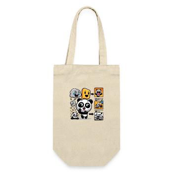 Funny Panda Emotions - Gift Bag for Bottles - nature - Front