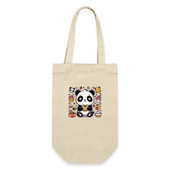 Panda mignon avec des collations - Sac à bouteille - nature - Devant