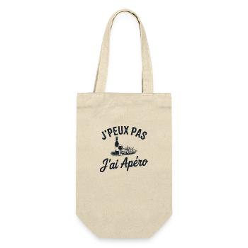 T-Shirt Ich kann keinen Aperitif trinken - Geschenkbeutel für Flaschen - Natur - Vorne