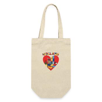 Holland Love Kunsttext - Geschenkbeutel für Flaschen - Natur - Vorne