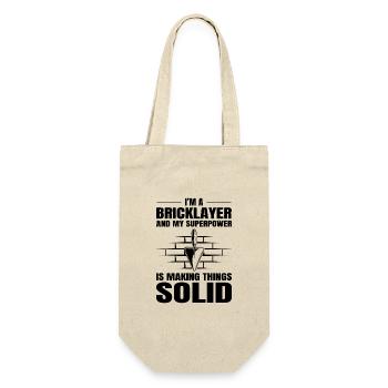 Bricklayer Bricklaying Brick Mason Wall Builder - Gift Bag for Bottles - nature - Front