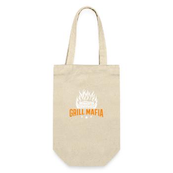 Grill Mafia Grillen - Geschenkbeutel für Flaschen - Natur - Vorne