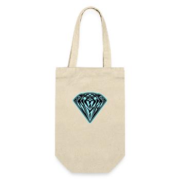 Icône de symbole de diamant - Sac à bouteille - nature - Devant