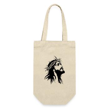 Jesus Christus Katholisch Religion Christentum - Geschenkbeutel für Flaschen - Natur - Vorne