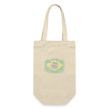 Brasilien Flagge Brasilianische Fahne Südamerika - Geschenkbeutel für Flaschen - Natur - Vorne