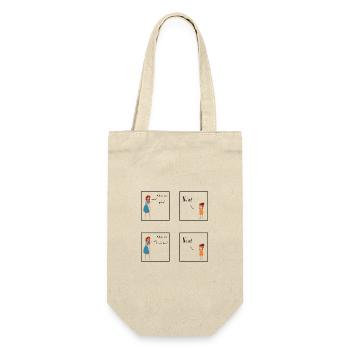 Nein | Kind | Lustig | Toddler | Kindheit - Geschenkbeutel für Flaschen - Natur - Vorne