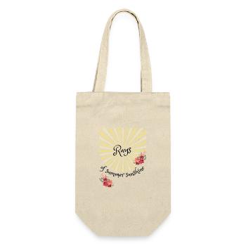 Sommer | Summer | Baum | Blüten | Sonnenschein - Geschenkbeutel für Flaschen - Natur - Vorne