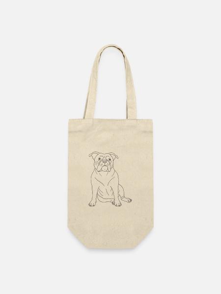 Old English Bulldog - Geschenkbeutel für Flaschen - Natur
